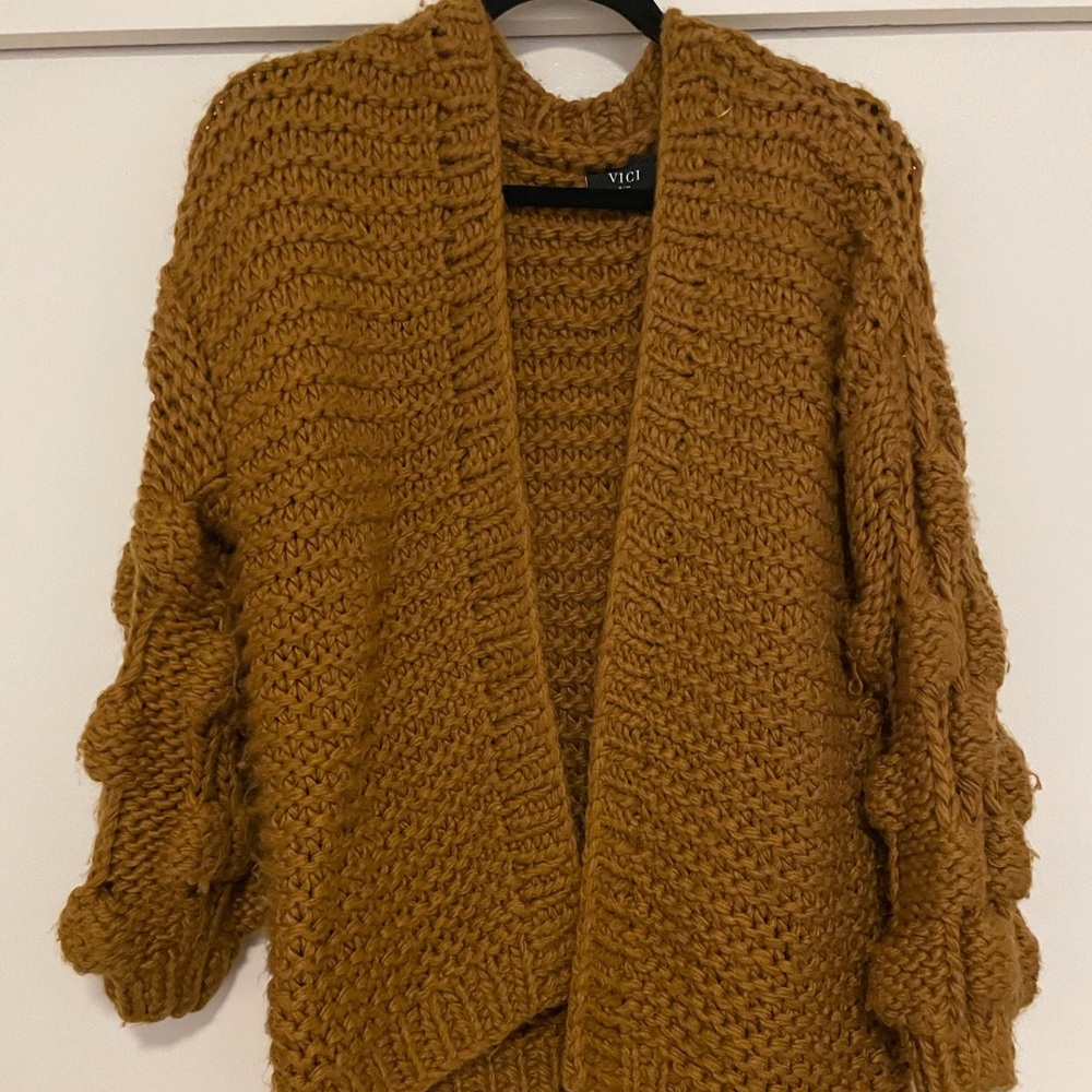 Vici cardigan yellow mustered